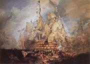 J.M.W. Turner The Battle of Trafalgar painting